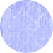 Round Trellis Blue Modern Rug, con2997blu