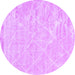 Round Trellis Purple Modern Rug, con2997pur