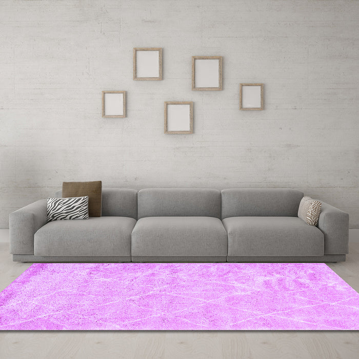 Machine Washable Trellis Purple Modern Area Rugs in a Living Room, wshcon2997pur