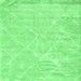 Square Machine Washable Trellis Emerald Green Modern Area Rugs, wshcon2997emgrn