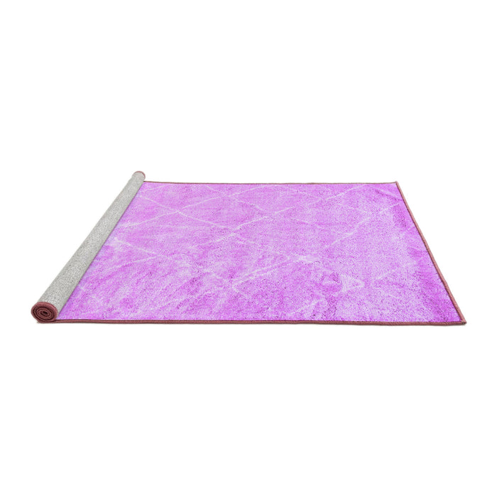 Sideview of Machine Washable Trellis Purple Modern Area Rugs, wshcon2997pur