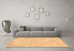 Machine Washable Trellis Brown Modern Rug in a Living Room,, wshcon2997brn