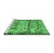 Sideview of Machine Washable Oriental Emerald Green Traditional Area Rugs, wshcon2998emgrn