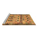 Sideview of Machine Washable Oriental Brown Traditional Rug, wshcon2998brn