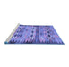 Sideview of Machine Washable Oriental Blue Traditional Rug, wshcon2998blu