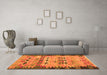 Machine Washable Oriental Orange Traditional Area Rugs in a Living Room, wshcon2998org