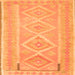 Serging Thickness of Oriental Orange Traditional Rug, con2999org