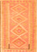 Serging Thickness of Machine Washable Oriental Orange Traditional Area Rugs, wshcon2999org