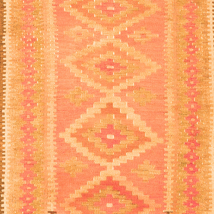 Serging Thickness of Machine Washable Oriental Orange Traditional Area Rugs, wshcon2999org