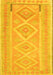 Machine Washable Oriental Yellow Traditional Rug, wshcon2999yw