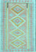 Machine Washable Oriental Light Blue Traditional Rug, wshcon2999lblu