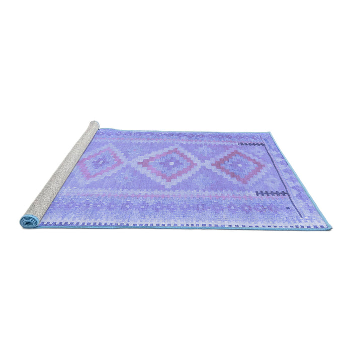 Sideview of Machine Washable Oriental Blue Traditional Rug, wshcon2999blu
