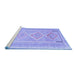 Sideview of Machine Washable Oriental Blue Traditional Rug, wshcon2999blu