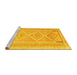 Sideview of Machine Washable Oriental Yellow Traditional Rug, wshcon2999yw