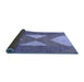 Sideview of Abstract Blue Contemporary Rug, con299blu