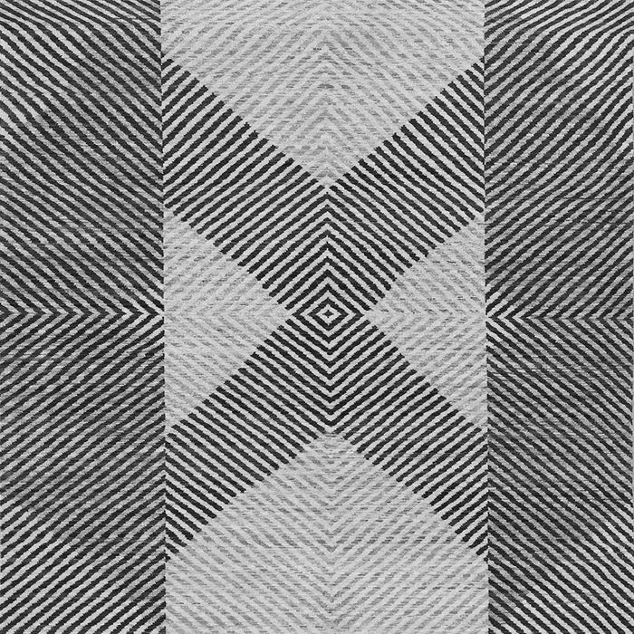 Serging Thickness of Abstract Gray Contemporary Rug, con299gry