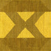 Square Abstract Yellow Contemporary Rug, con299yw