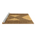 Sideview of Machine Washable Abstract Brown Contemporary Rug, wshcon299brn