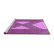 Sideview of Machine Washable Abstract Purple Contemporary Area Rugs, wshcon299pur