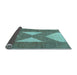 Sideview of Abstract Light Blue Contemporary Rug, con299lblu