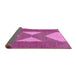 Sideview of Abstract Pink Contemporary Rug, con299pnk