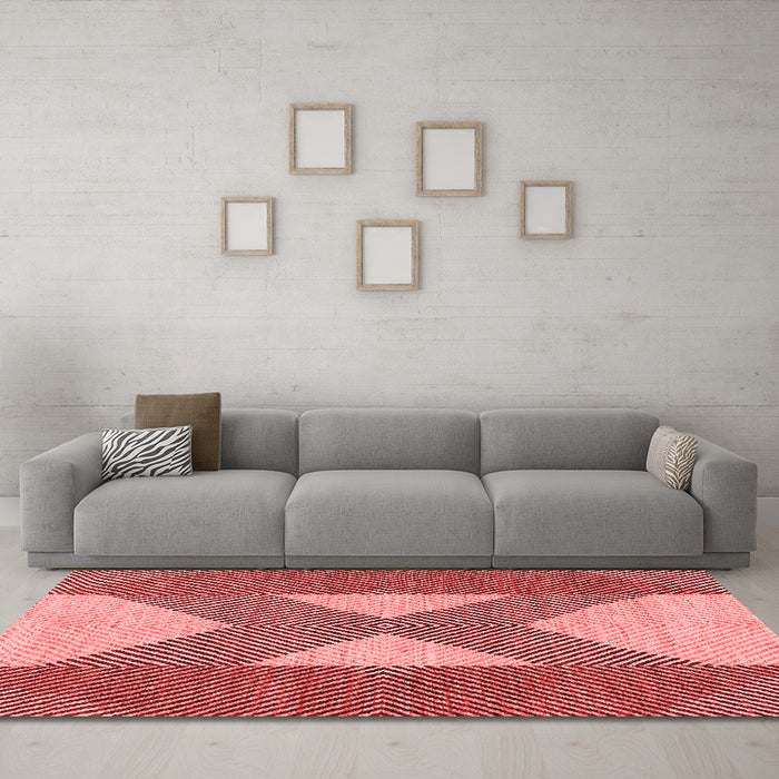 Contemporary Red Washable Rugs