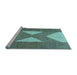 Sideview of Machine Washable Abstract Light Blue Contemporary Rug, wshcon299lblu