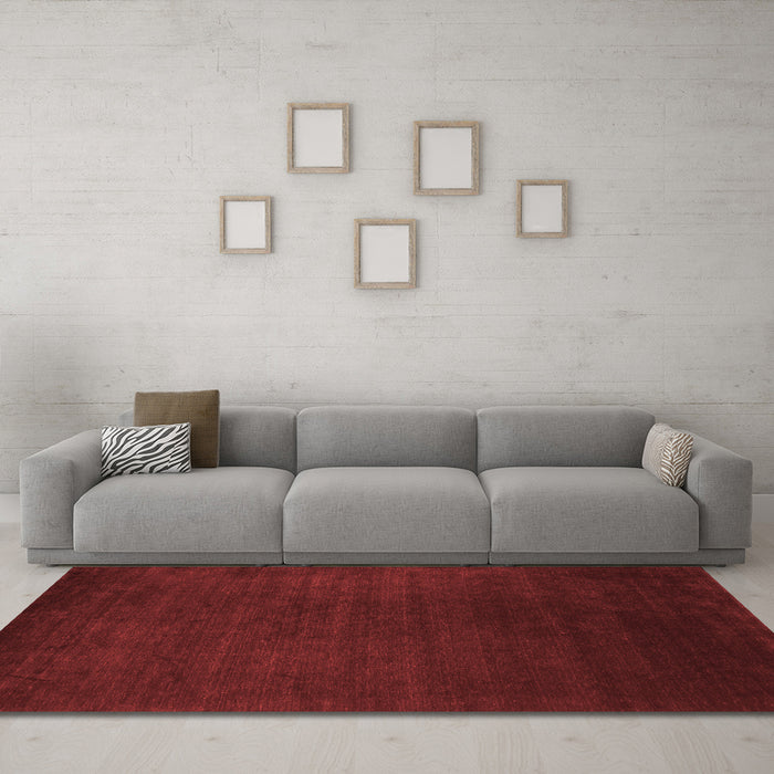 Contemporary Red Washable Rugs
