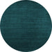 Round Machine Washable Abstract Light Blue Contemporary Rug, wshcon29lblu