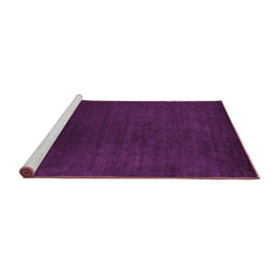Sideview of Machine Washable Abstract Pink Contemporary Rug, wshcon29pnk