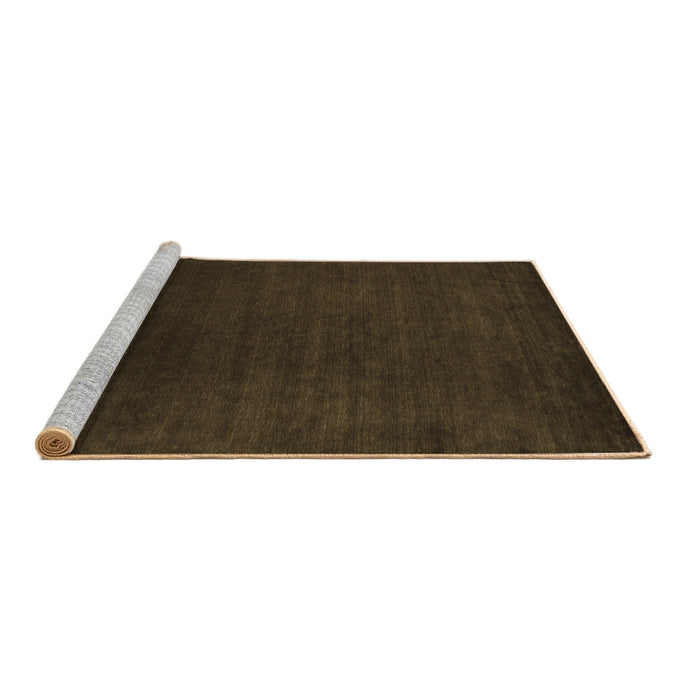 Sideview of Machine Washable Abstract Brown Contemporary Rug, wshcon29brn