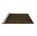 Sideview of Machine Washable Abstract Brown Contemporary Rug, wshcon29brn