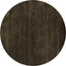 Round Machine Washable CON2X Brown CON2X Rug, wshcon2brn