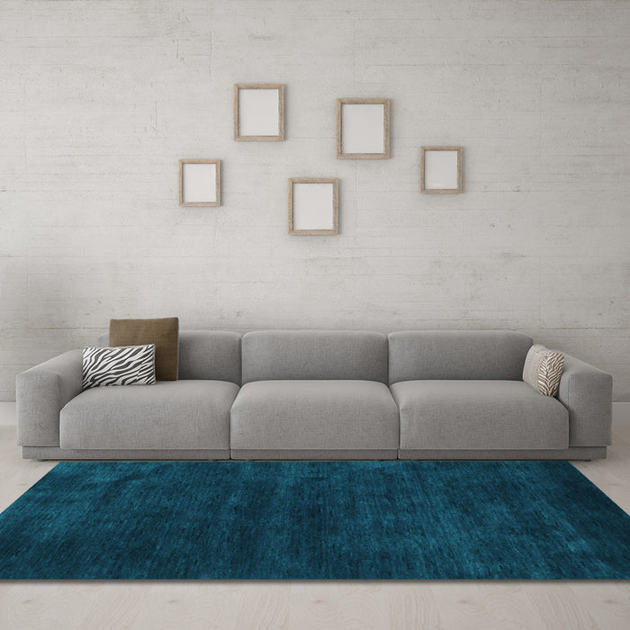 Machine Washable CON2X Light Blue CON2X Rug in a Living Room, wshcon2lblu