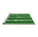 Sideview of Machine Washable Abstract Emerald Green Contemporary Area Rugs, wshcon3000emgrn