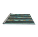 Sideview of Machine Washable Abstract Light Blue Contemporary Rug, wshcon3000lblu