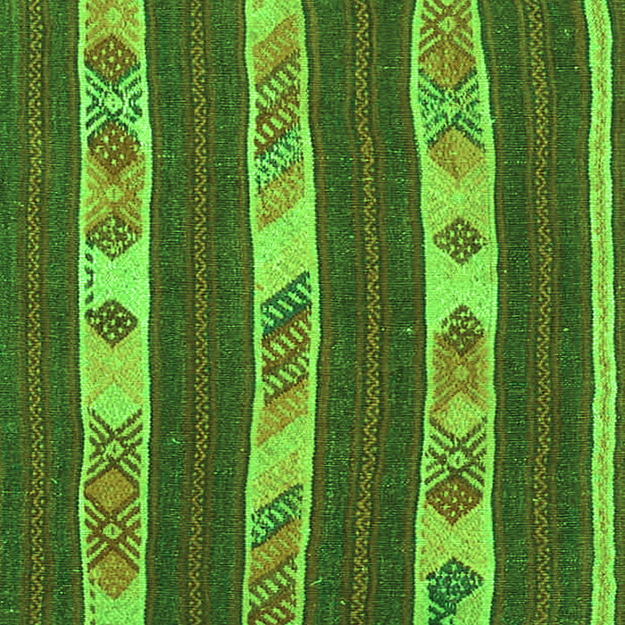 Serging Thickness of Abstract Green Contemporary Rug, con3000grn