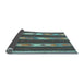 Sideview of Abstract Light Blue Contemporary Rug, con3000lblu