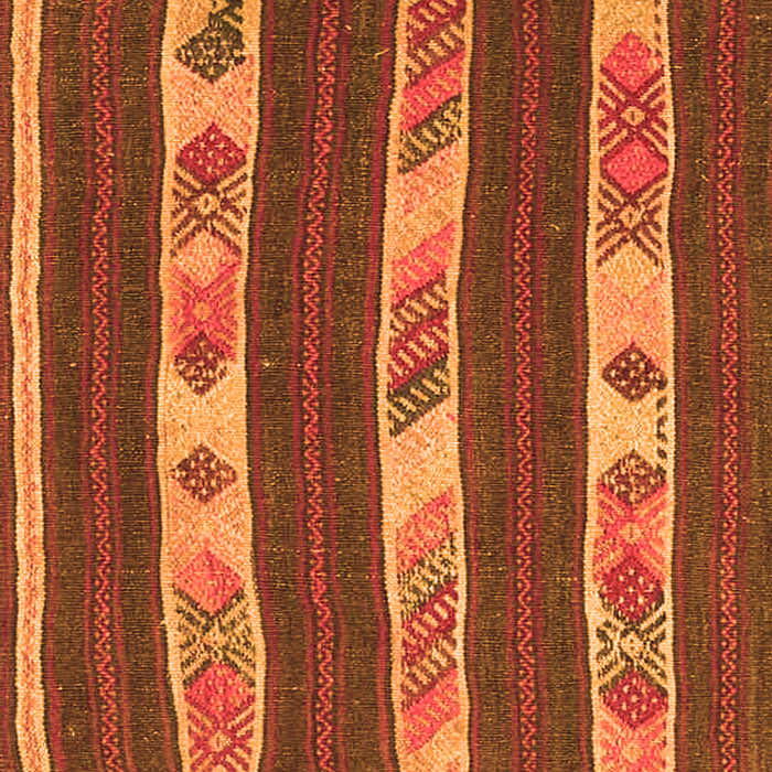 Serging Thickness of Abstract Orange Contemporary Rug, con3000org