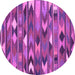 Round Southwestern Purple Country Rug, con3001pur