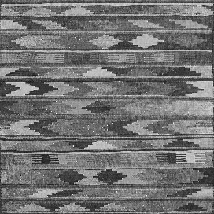 Round Machine Washable Southwestern Gray Country Rug, wshcon3001gry