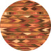 Machine Washable Southwestern Orange Country Area Rugs, wshcon3001org