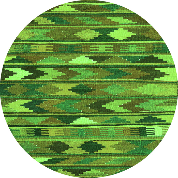 Square Southwestern Green Country Rug, con3001grn