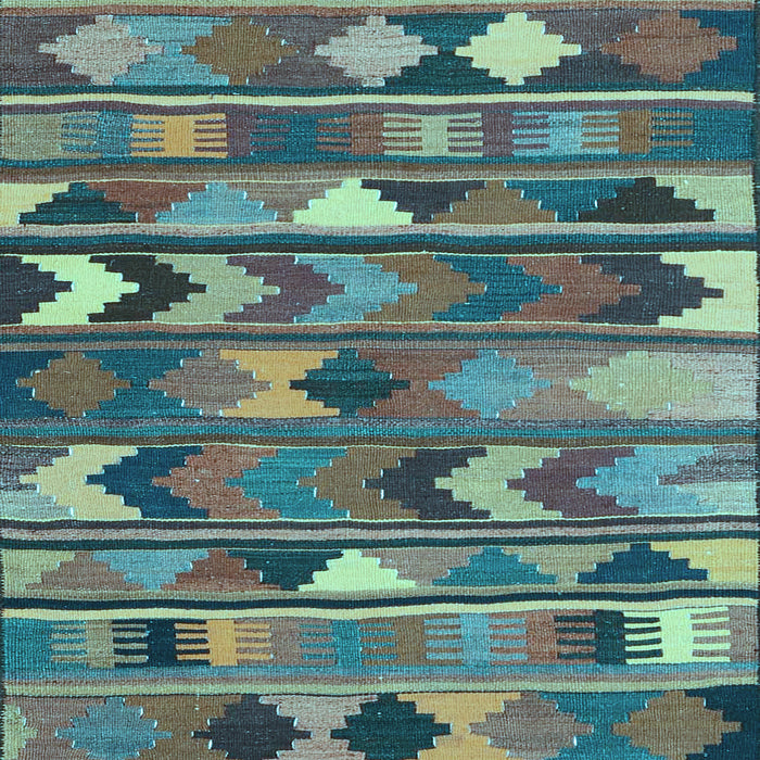 Southwestern Light Blue Country Rug, con3001lblu