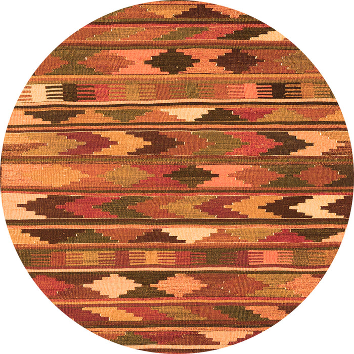 Square Southwestern Orange Country Rug, con3001org