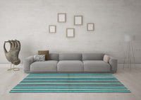 Machine Washable Abstract Light Blue Contemporary Rug, wshcon3002lblu