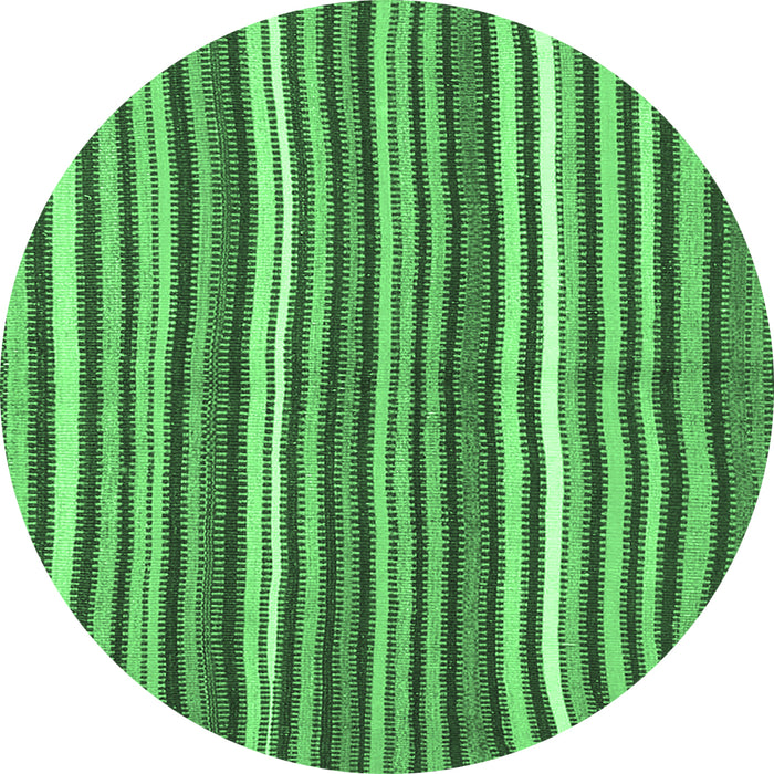 Round Abstract Emerald Green Contemporary Rug, con3002emgrn