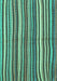 Machine Washable Abstract Turquoise Contemporary Area Rugs, wshcon3002turq