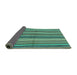 Sideview of Abstract Turquoise Contemporary Rug, con3002turq