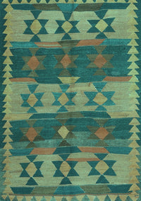 Southwestern Turquoise Country Rug, con3003turq